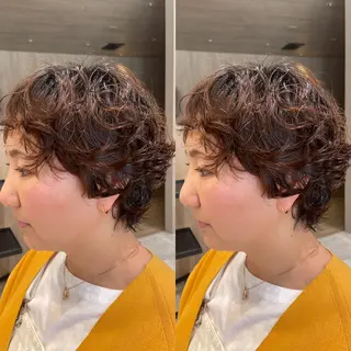ショート パーマ 似合わせ レイヤー須川のヘアスタイル