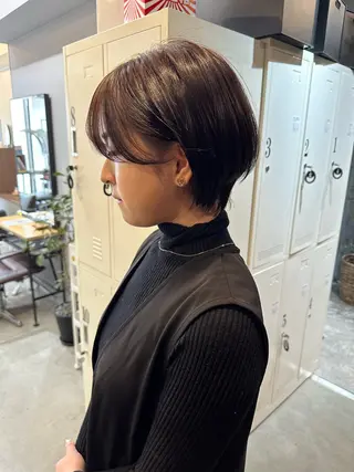 ショート カラー 巻けるケア縮毛矯正✨ ケアカラー✨山下のヘアスタイル