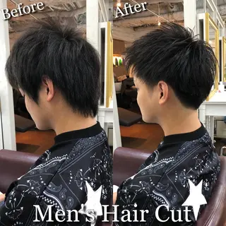 メンズ Soleria /ソレリア所属・メンズカットのプロ 田中慎一のヘアスタイル