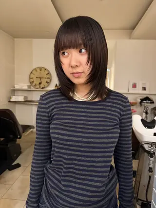 ミディアム 今泉/KAI🦓艶髪 ボブ/ミニボブのヘアスタイル