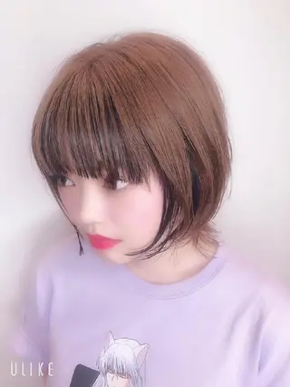 ショート カラー シールエクステ♦️ レイヤー♦️福田晃大のヘアスタイル