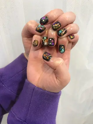 ネイル viewstokyo所属・mana 暖色カラーカットのヘアスタイル