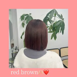 ショート カラー aoi/暖色カラー/ プツッとボブ🎀のヘアスタイル