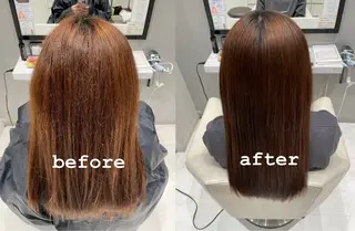 ロング パーマ k-twoたき✨艶感 カラー／美髪矯正のヘアスタイル