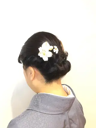 ミディアム ヘアアレンジ 青野 文香のヘアスタイル