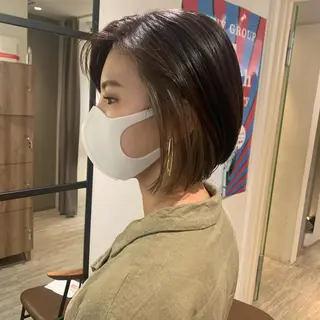 ショート ケリーズグリーン所属・ボブ/艶ハイトーン 森田/嵩士のヘアスタイル