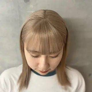 セミロング カラー ハイトーン/ピンク カラー/めい🎀のヘアスタイル