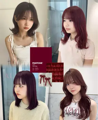 セミロング カラー ParveMix 🌝🫧山本 玲南のヘアスタイル