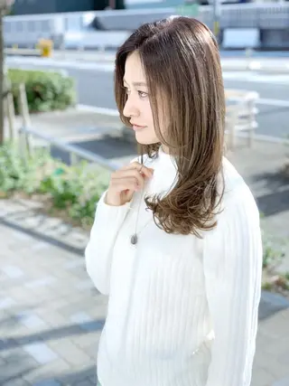 ロング カラー SALOWIN名古屋本山店所属・🍏ナガヤマ ヒデアキ🍏のヘアスタイル
