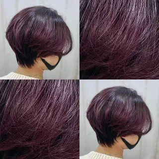 ショート カラー ハイトーン💫 エクステ💫maiのヘアスタイル