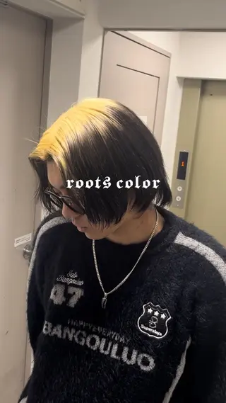 カラー Reve by Lond仙台所属・ブリーチ6000 円派手髪 ハイトーンのヘアスタイル