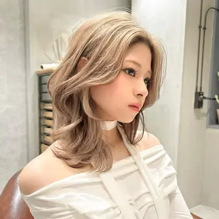 ミディアム 🥇KEN /レイヤー/艶カラーのヘアスタイル