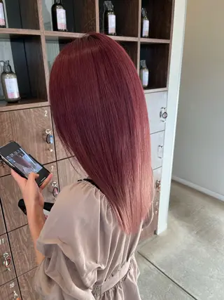 ロング カラー ブリーチ⏳艶カラー Natsukiのヘアスタイル