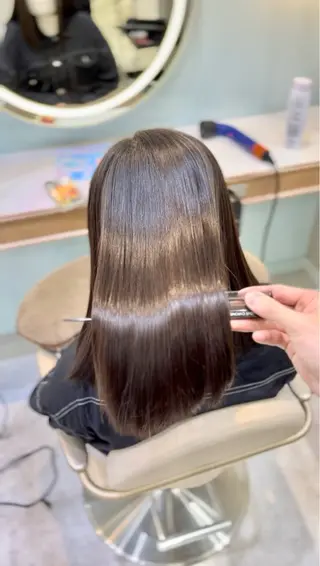 カラー グレージュ┆うる艶 ┆ゆうはのヘアスタイル