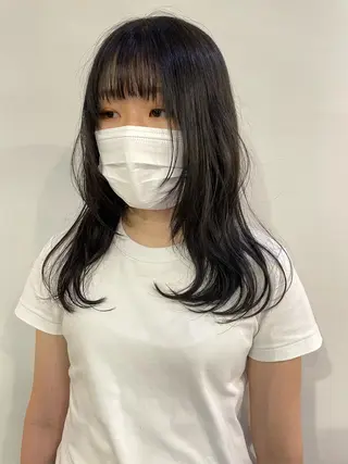 ロング カラー silo所属・silo MOKA 顔周りカット🦦のヘアスタイル