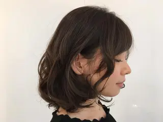 ミディアム カラー たなか ちあきのヘアスタイル