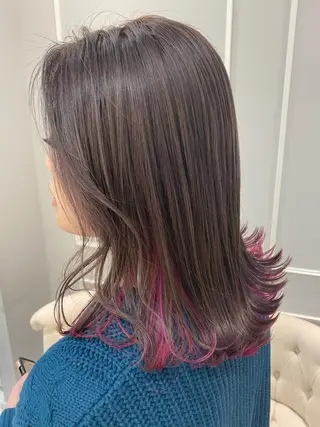 セミロング カラー 韓国ヘア🇰🇷 トヨキトキコのヘアスタイル