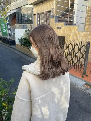 セミロング カラー 韓国ヘア🫧艶カラー 🫧髪質改善/オオヤのヘアスタイル
