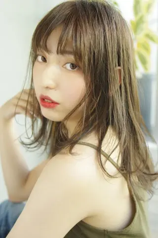 セミロング カラー 藤田 義剛のヘアスタイル