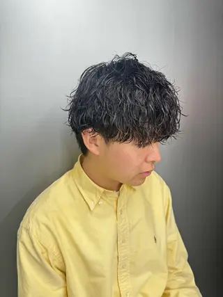 パーマ メンズ カラーモデル募集中 🎨三ッ峰悠貴のヘアスタイル
