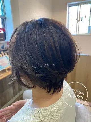 ショート カラー パーマ noppo所属・NOPPO 和泉市 美容室/奥村 飛鳥のヘアスタイル