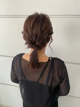 ミディアム ヘアアレンジ 髪質改善特化🥣🫧 天神美容室のヘアスタイル