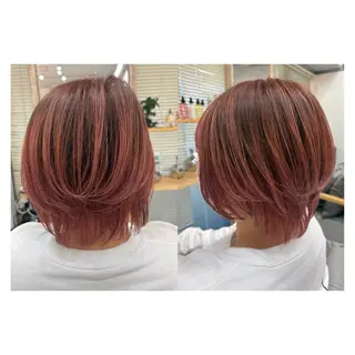 ショート レイヤーカット・ 縮毛矯正 星野のヘアスタイル