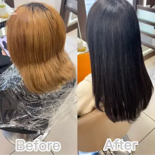 ロング カラー メンズ シールエクステ🎀 羽エクステ🌙しぇるのヘアスタイル