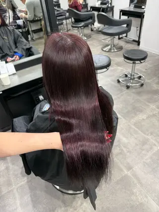 ロング カラー ヘアアレンジ 💗暖色特化ピンク/ 赤髪💗HARUNAのヘアスタイル