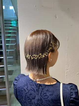 ショート ヘアアレンジ SALOWIN川崎WEST店所属・🌷川崎/アレンジ/ 暖色ボブ/コトネ🌷のヘアスタイル