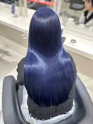 ロング カラー ヘアアレンジ 🌈艶カラー/ 韓国風レイヤーカットのヘアスタイル