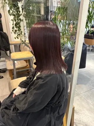 ミディアム カラー REINA☁️透明感 カラー/ぷつっと♡のヘアスタイル