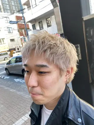 カラー メンズ メンズブリーチカラー /パーマ ごーた立川のヘアスタイル