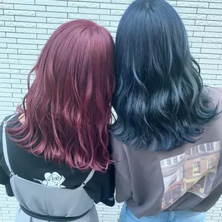 ミディアム カラー ヘアアレンジ 💕上野美容師☁ ブリーチ💖サワのヘアスタイル