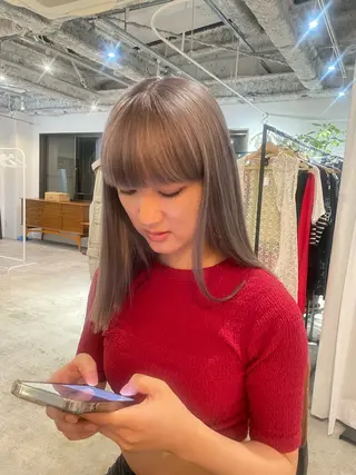 セミロング カラー ゆるふわガーリーst yle🩰yuukaのヘアスタイル