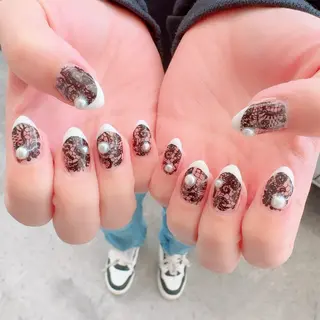 ネイル マジョリカ ブルーのネイルデザイン