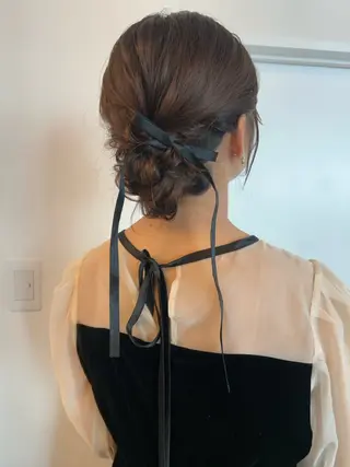 ヘアアレンジ レイヤーカット/ 透明感カラーmikuのヘアスタイル