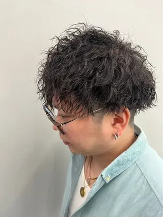 ショート パーマ メンズ ニュアンスパーマ/ ウルフ/ときなのヘアスタイル