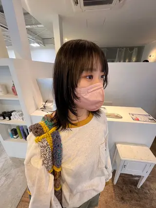 ミディアム 長田 唯のヘアスタイル