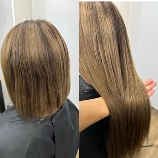 ロング カラー ヘアアレンジ alpha. カラーエクステ下妻のヘアスタイル