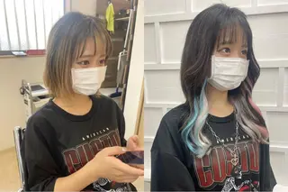 セミロング カラー ケアブリーチ /髪質 改善/古橋圭史郎のヘアスタイル