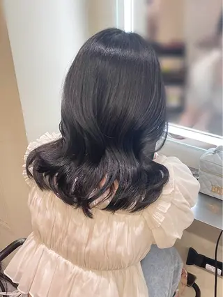 ミディアム haruna🤍 中韓mix✨のヘアスタイル