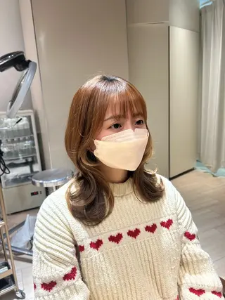 セミロング 🎀大竹美侑／顔まわ りカット／レイヤーのヘアスタイル
