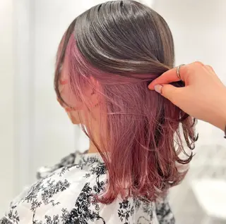 セミロング カラー 🫧うる艶トレンド 🫧透明感カラーのヘアスタイル