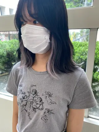 ショート カラー レイヤーウルフ エクステ磯部のヘアスタイル