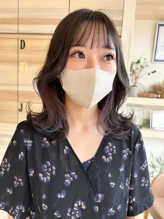 ミディアム カラー 内田 敦士のヘアスタイル