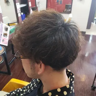 メンズ パーマ Well‘s黒木🌿 レイヤー💎寒色のヘアスタイル