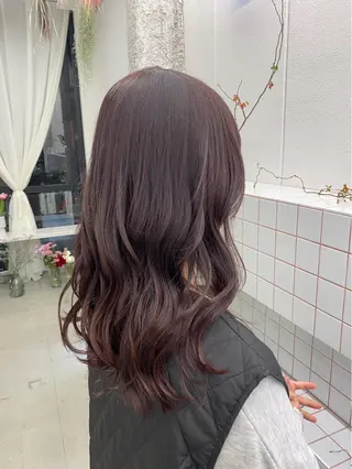 セミロング NIKO/名古屋/ 伏見/花屋併設のヘアスタイル