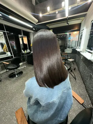 セミロング カラー パーマ 髪質改善⭐️縮毛矯正 吉祥寺⭐️Rinaのヘアスタイル