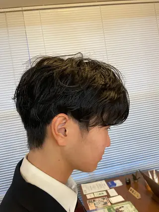 ショート パーマ メンズ マツゴウ　カズヤ/金 沢文庫／パーマのヘアスタイル